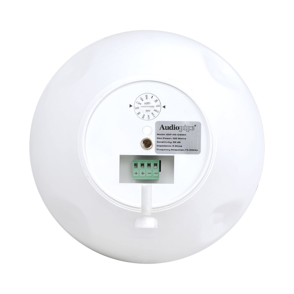 5-1/4” 2-Way Pendant Hanging Speaker (ODP-HS-518WH), Sold individually Audiopipe