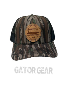 OG Realtree/Black Leather Boat Patch Gatortail