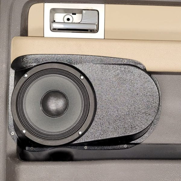 Custom Speaker Pods 8″ Speaker Pods for the Rear Door of a 09-14 Ford F-150 Crew Cab Custom Speaker Pods