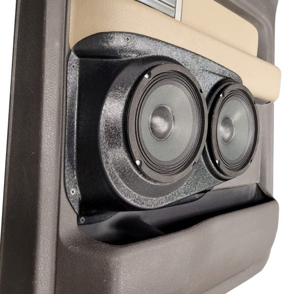 Custom Speaker Pods Dual 6.5″ Speaker Pods for the Rear Door of a 09-14 Ford F-150 Crew Cab Custom Speaker Pods