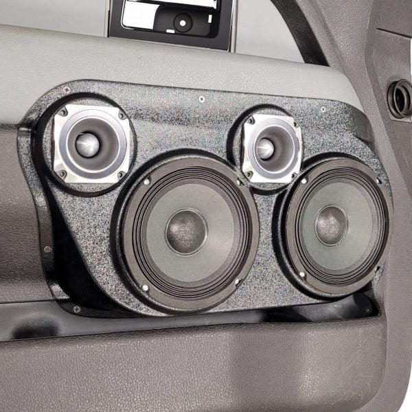 Custom Speaker Pods Dual 6.5″ and Dual 3.5″ Speaker Pods for the Front Door of a 09-14 Ford F-150 Custom Speaker Pods