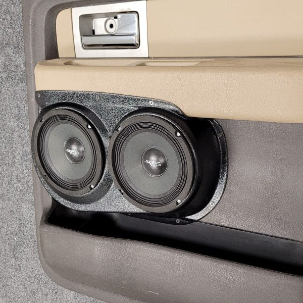 Custom Speaker Pods Dual 6.5″ Speaker Pods for the Rear Door of a 09-14 Ford F-150 Crew Cab Custom Speaker Pods