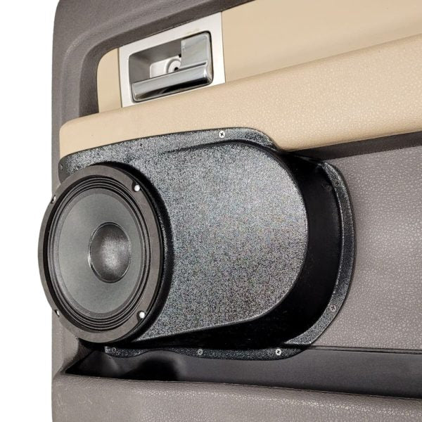 Custom Speaker Pods 8″ Speaker Pods for the Rear Door of a 09-14 Ford F-150 Crew Cab Custom Speaker Pods