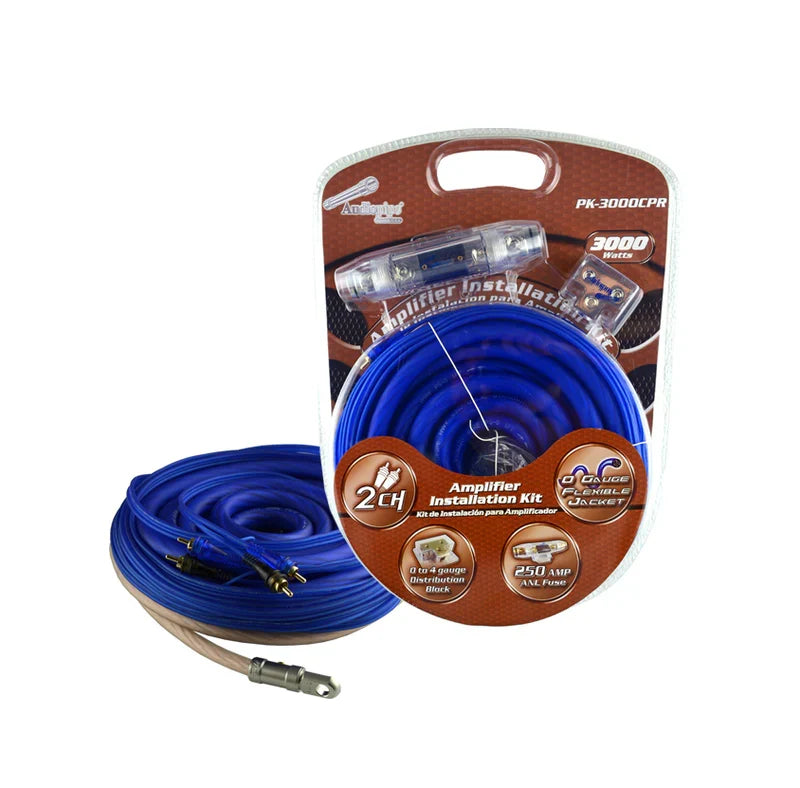Audiopipe PK-3000CPR 0 Gauge 100% OFC Copper Amplifier Wiring Kit Audiopipe