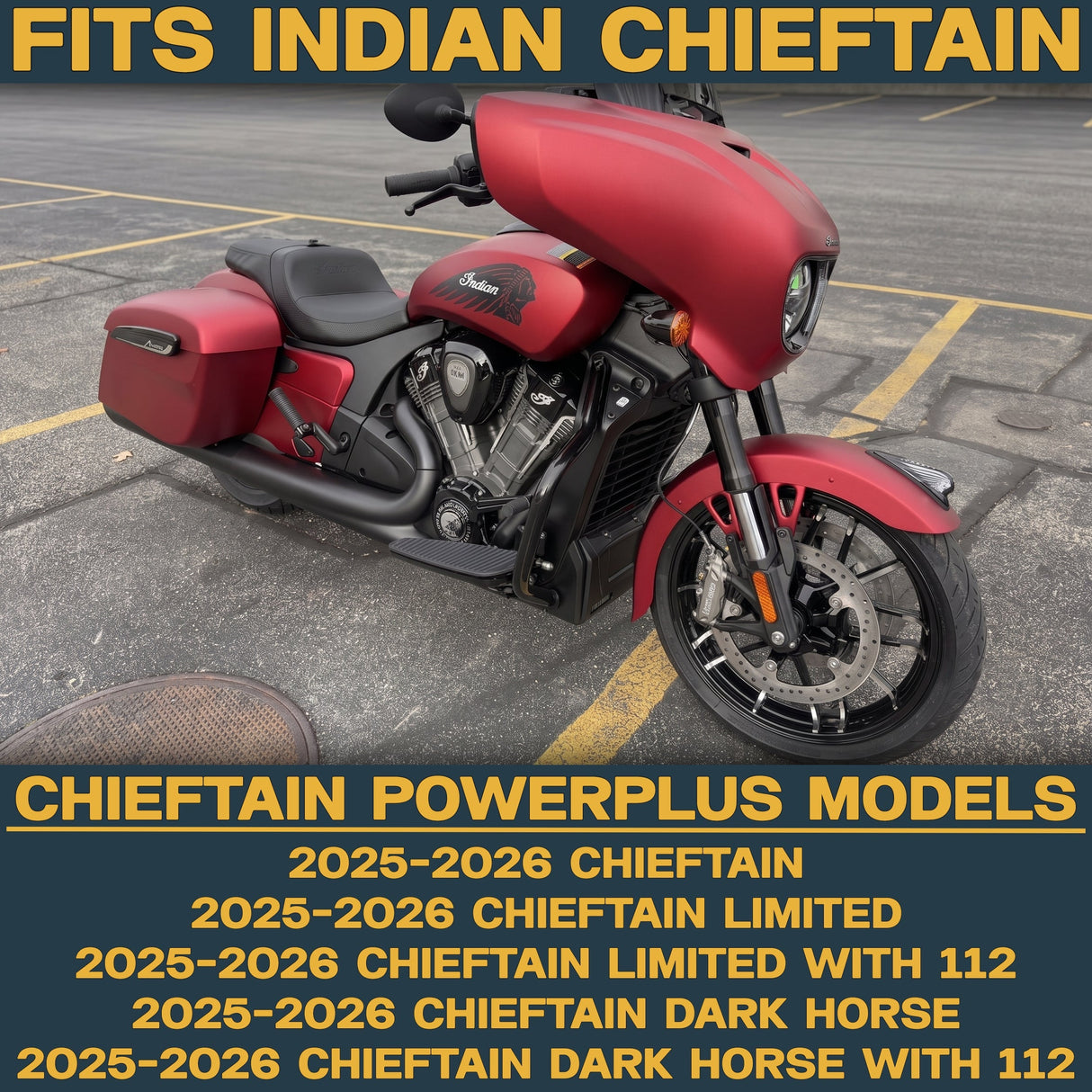Indian Chieftain PowerPlus 2025-2026 Ceramic Brake Pad Set Traild