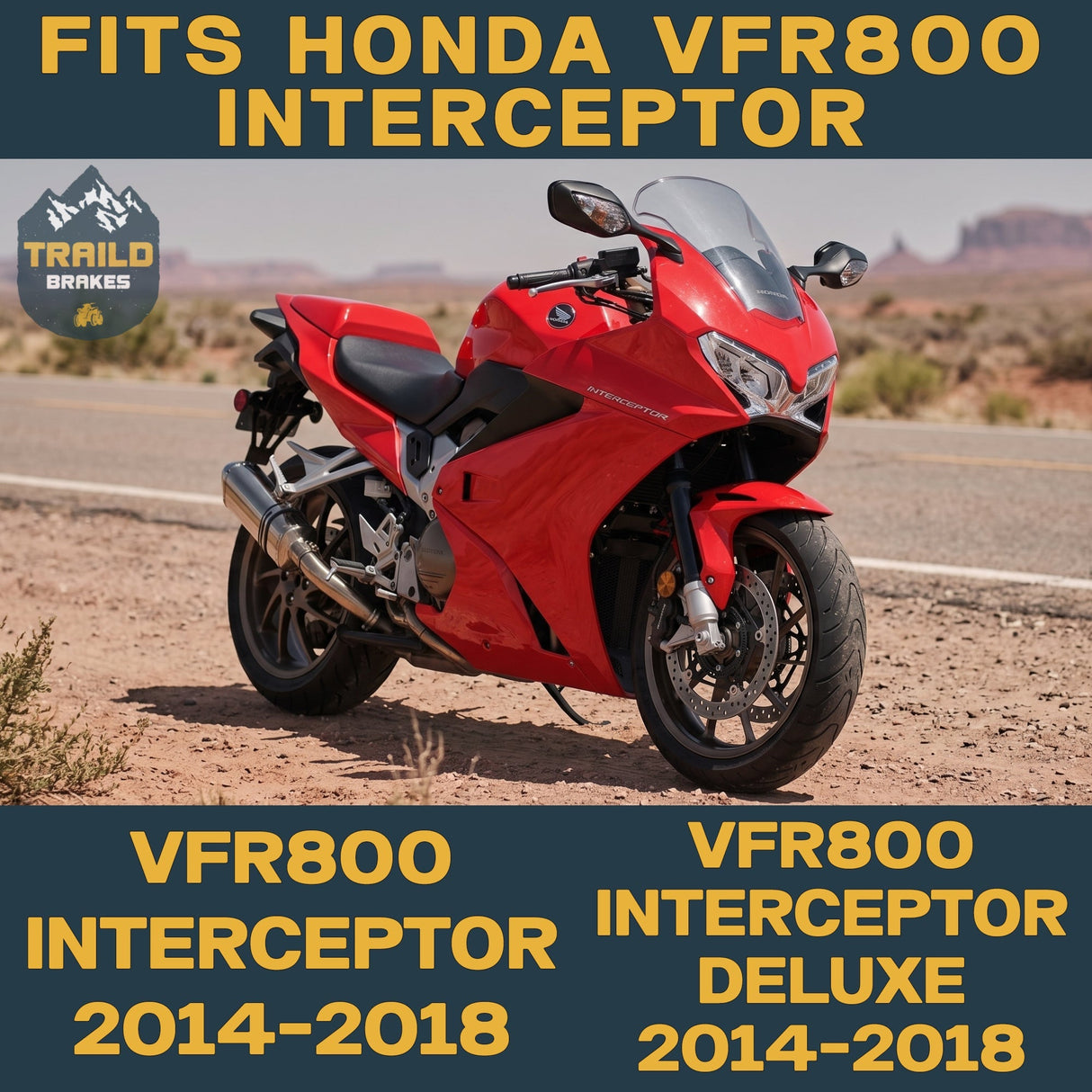 Honda VFR800 Interceptor 2014-2018 Ceramic Brake Pad Set Traild