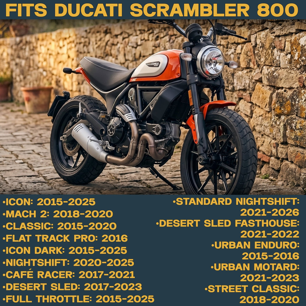 Ducati Scrambler 800 2015-2026 Ceramic Brake Pad Set Traild