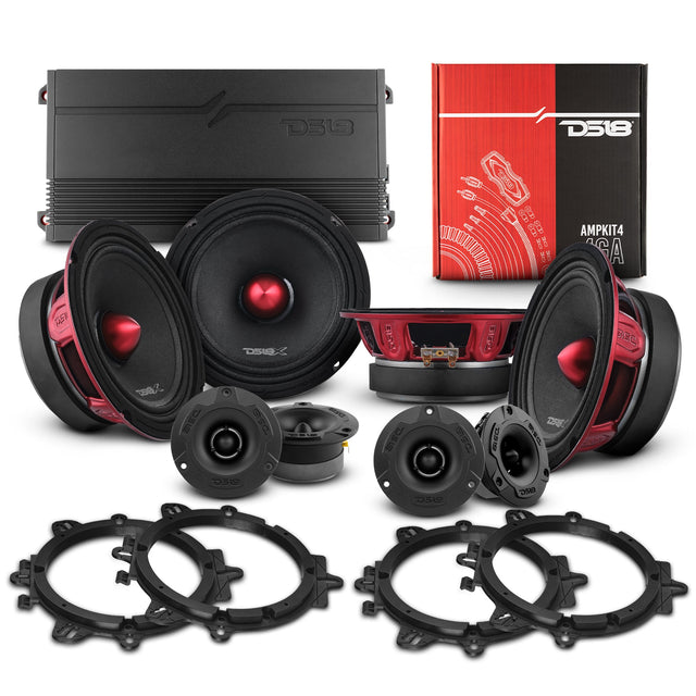 PRO Audio 6.5″ Speaker Upgrade Kit –  With OEM Speaker Adapters, Amplifier & Wiring Kit DS18