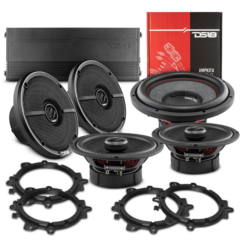 All-in-One Car Audio System (6.5" Speakers, 12" Sub, & Amp)