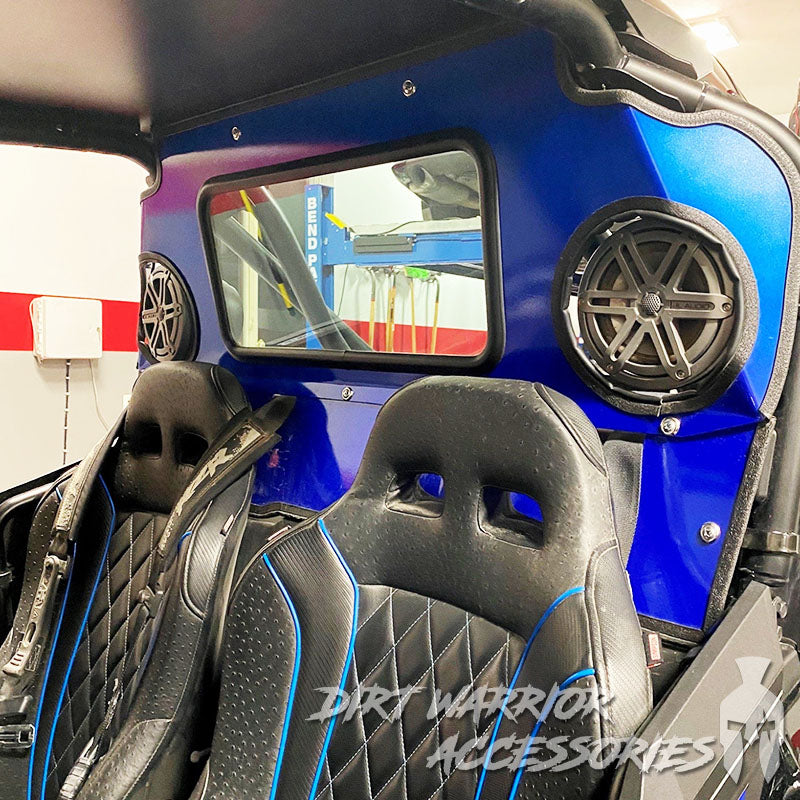 POLARIS RZR TURBO S REAR WINDSHIELD W/ SPEAKERS CUT-OUT 2018+