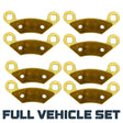 Polaris Sportsman X2/Touring 500/700/800 ATP 330/500 2004-2009 Brass Brake Pad Set Traild