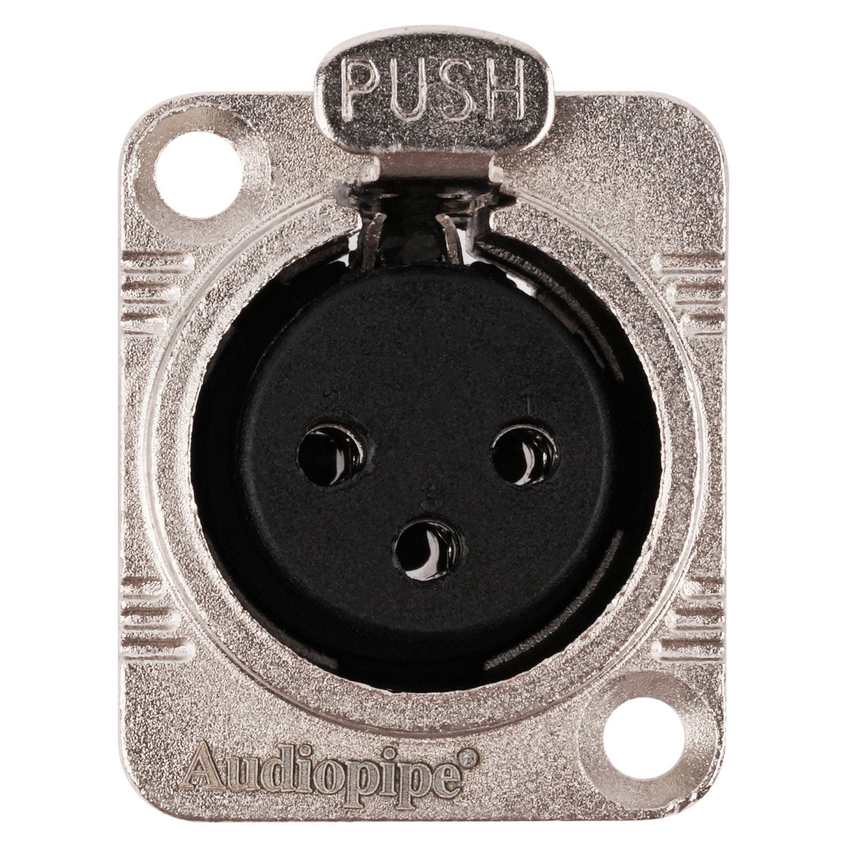 3 PIN XLR Female Chassis Socket (PRA-3FD-NKL) Audiopipe
