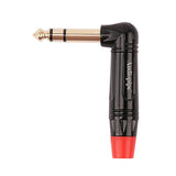 6.35mm Stereo Right Angle Plug (PRA-63RA-SBG) Audiopipe