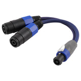 Male Quick Disconnect splitter to dual Female Quick Disconnect (PRA-SPKN-Y-M2F) Audiopipe
