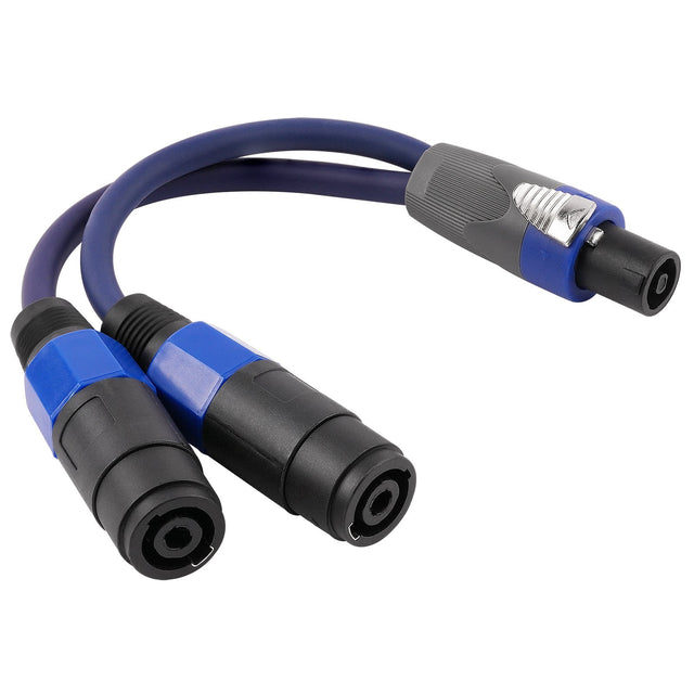 Male Quick Disconnect splitter to dual Female Quick Disconnect (PRA-SPKN-Y-M2F) Audiopipe