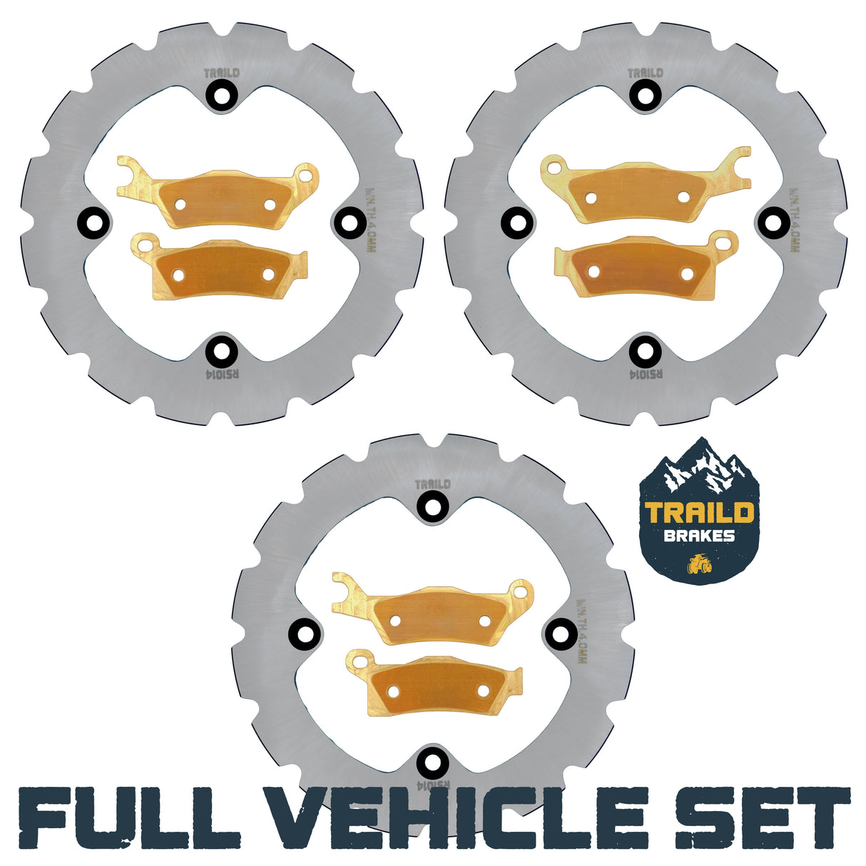 Can-Am Outlander 450/500/570/650/850/1000/HD5/HD7/PRO 2013-2026 Ridge Rider Rotor and Pad Kit Traild