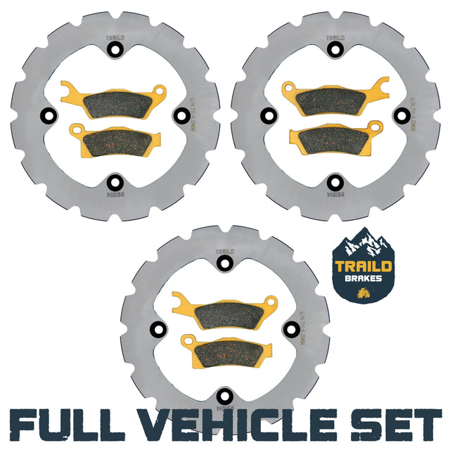 Can-Am Outlander 450/500/570/650/850/1000/HD5/HD7/PRO 2013-2026 Ridge Rider Rotor and Pad Kit Traild