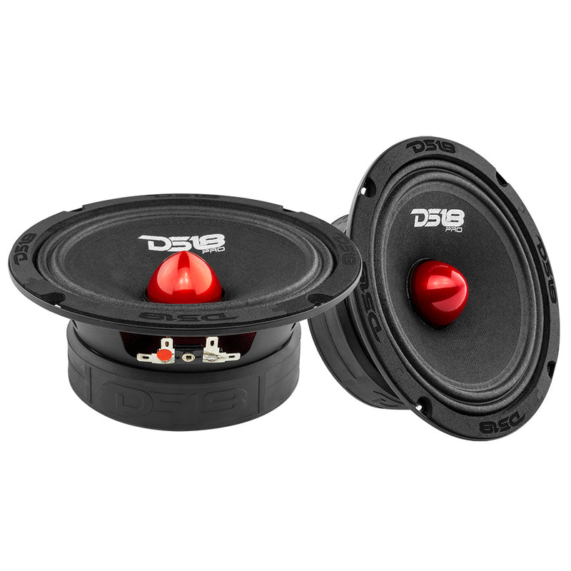 PRO Audio 6.5” Midrange Speaker Upgrade Kit - With OEM Speaker Adapters, Amplifier & Wiring Kit