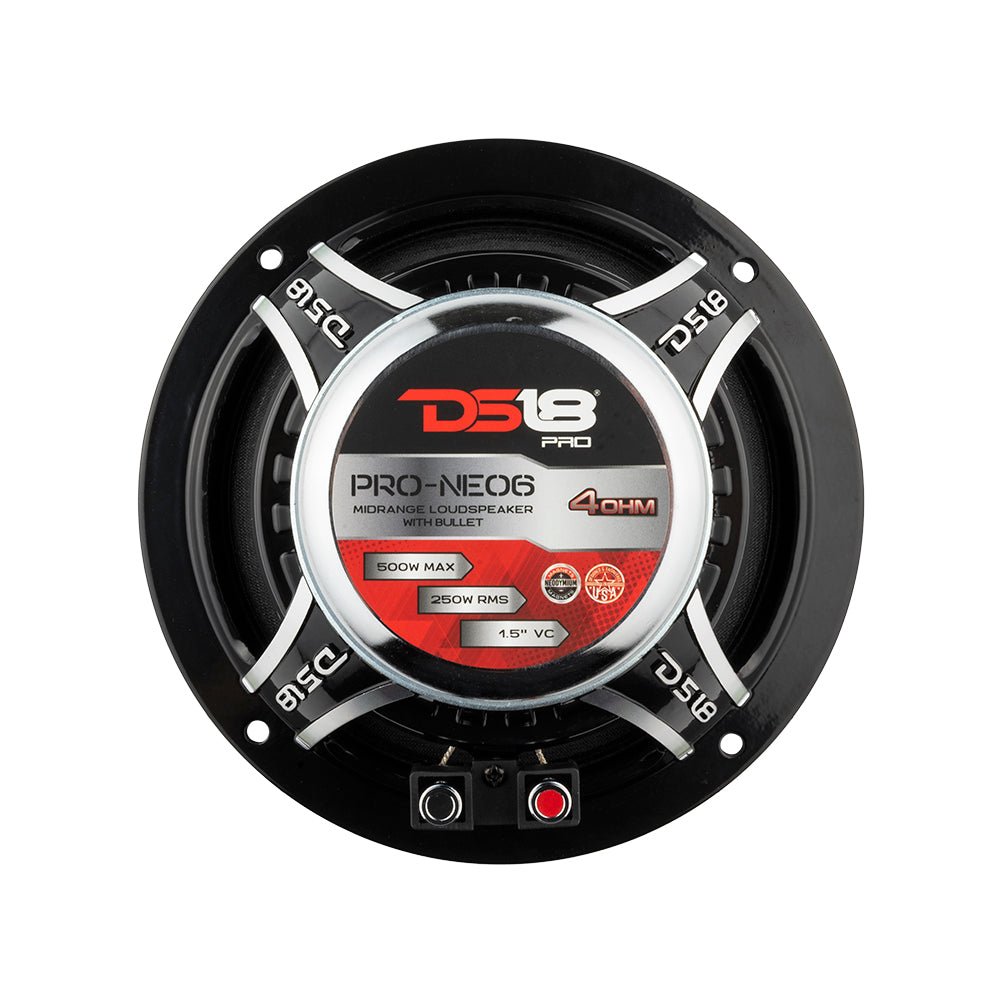 PRO 6.5" Neodymium Mid-Range Bullet Loudspeaker 250 Watts Rms 4-Ohm