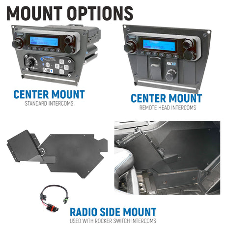 Polaris RZR PRO XP - Turbo R - Pro R - Complete Communication Kit with Bluetooth Intercom and 2-Way Radio