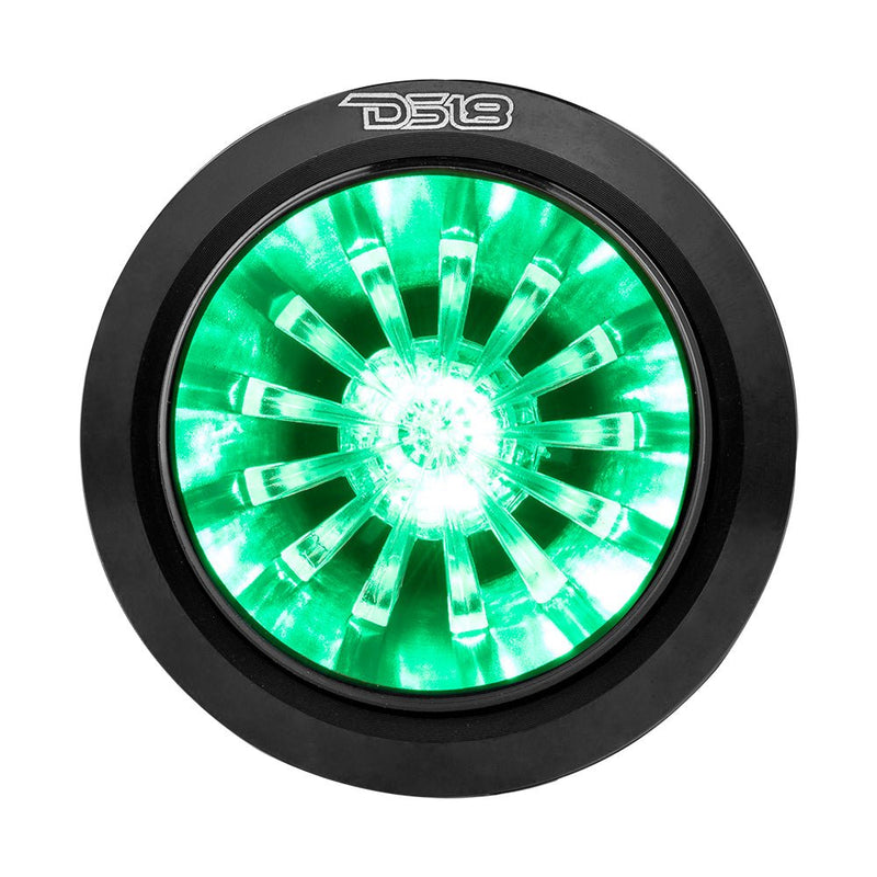 1.6" Shallow High Compression Neodymium Super Bullet Tweeter 140 Watts 1" Polyether Ether Ketone 4-Ohm Vc With RGB LED Lights