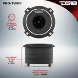 DS18 PRO-TWN1 3" 120W High Compression Neo Slim Super Bullet Tweeter (Single) DS18