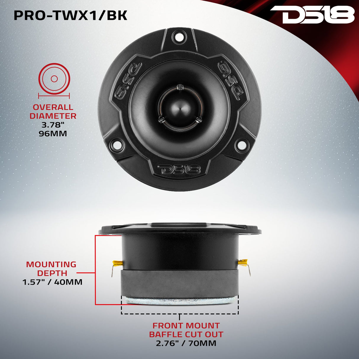 Pro Audio Loudspeakers & Tweeters Package - Pair PRO-X8.4BM + Pair of PRO-TW1X/BK
