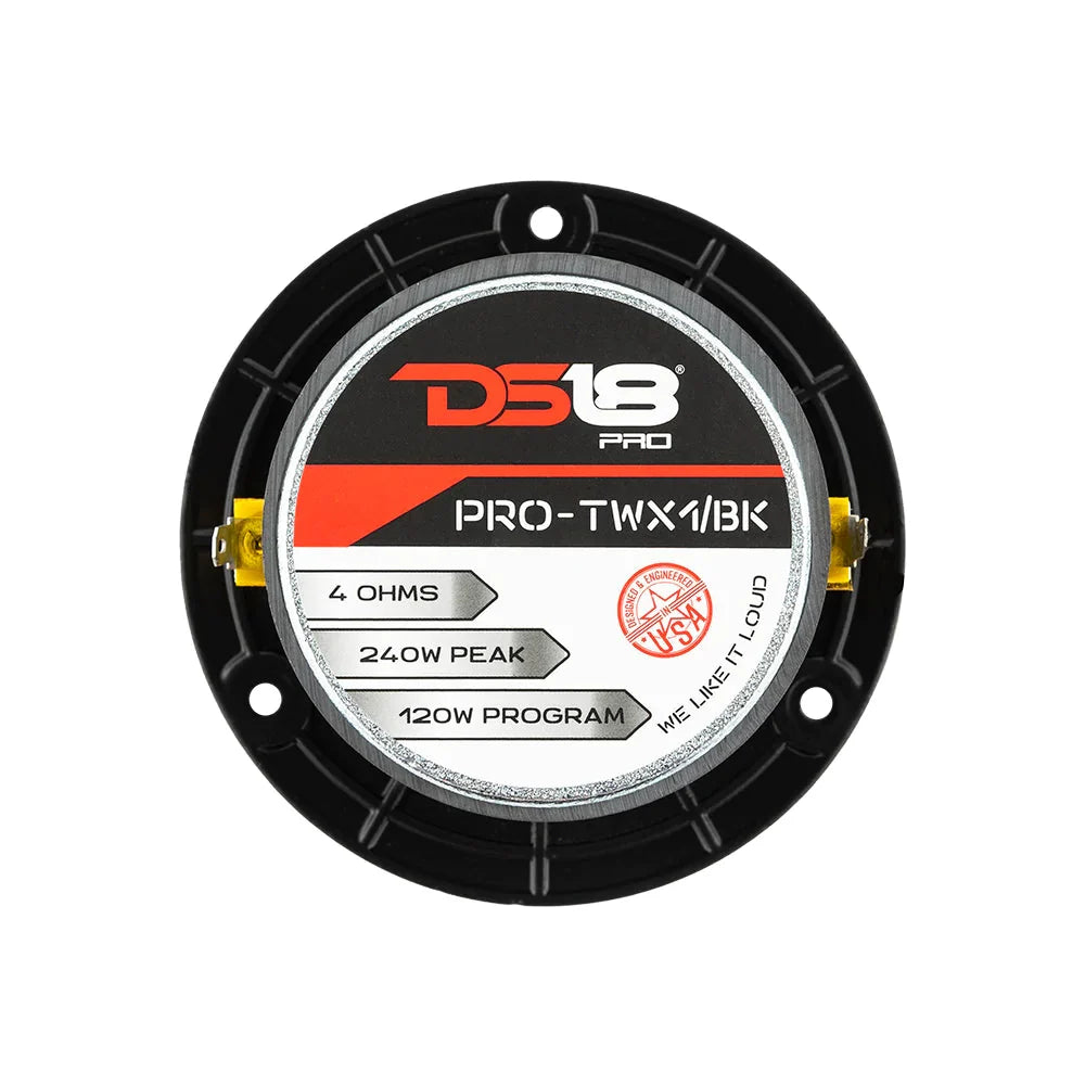 DS18 PRO-TWX1/BK 3.8" 120W RMS Super Bullet Tweeters 4-Ohm (Pair) DS18