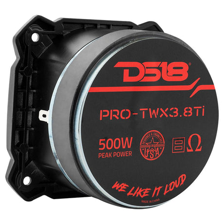 3.8" Super Bullet Tweeter | 250W RMS 1.5" Titanium 8-Ohm Vc