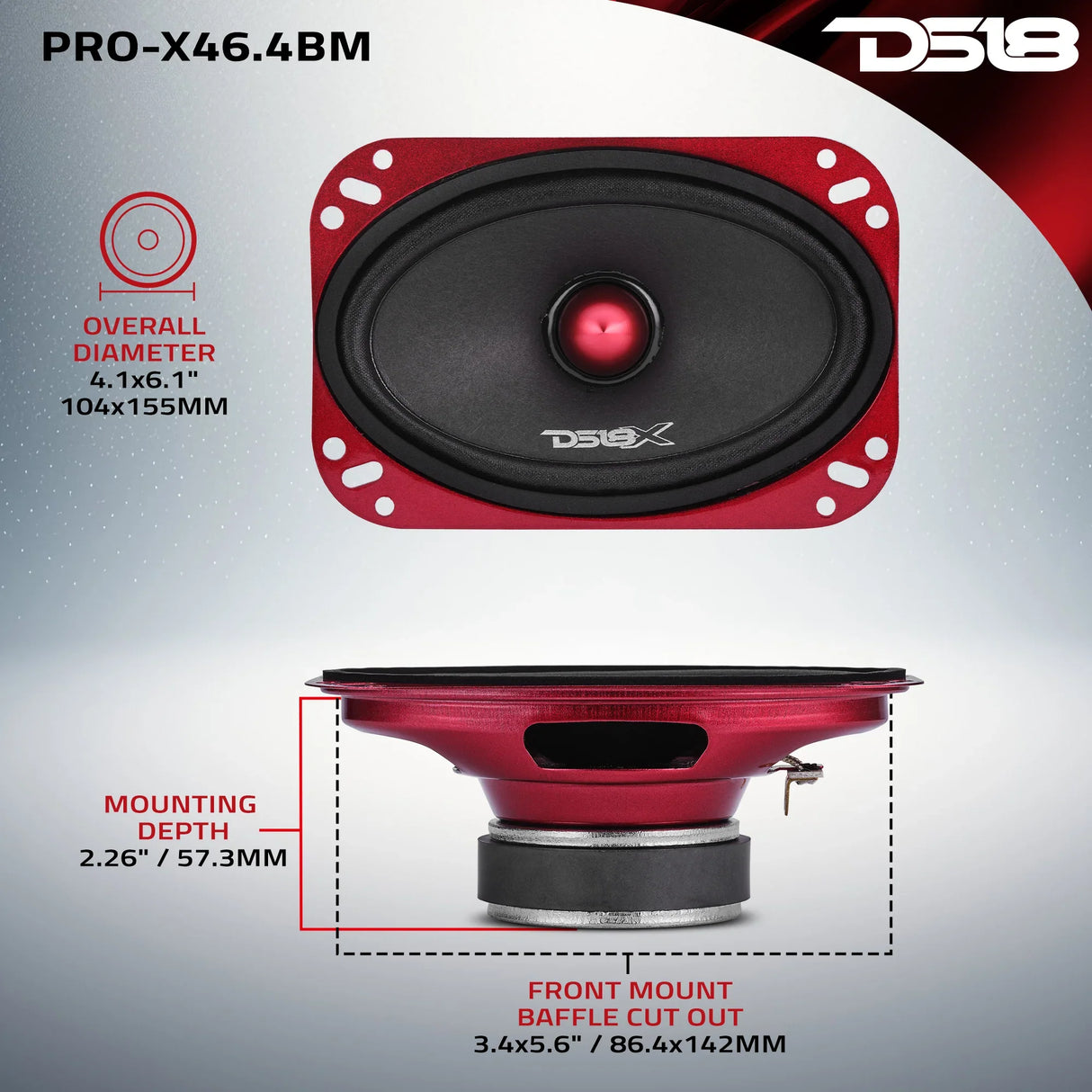 PRO-X Mid-Range Loudspeaker with Bullet