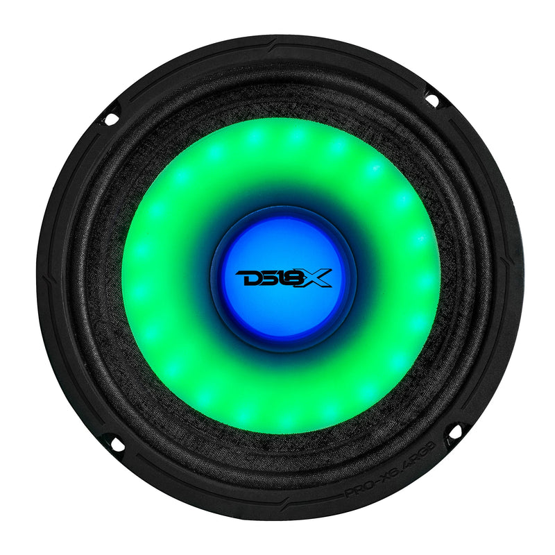 6.5" Mid-Range Loudspeaker with Dual RGB LED For Cone & Dust Cap 250 Watts 4-Ohm