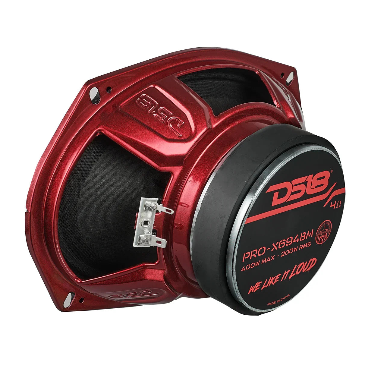 DS18 PRO-X694BM 6x9” 200W RMS Bullet Midrange Speaker 4-Ohm (Single) DS18