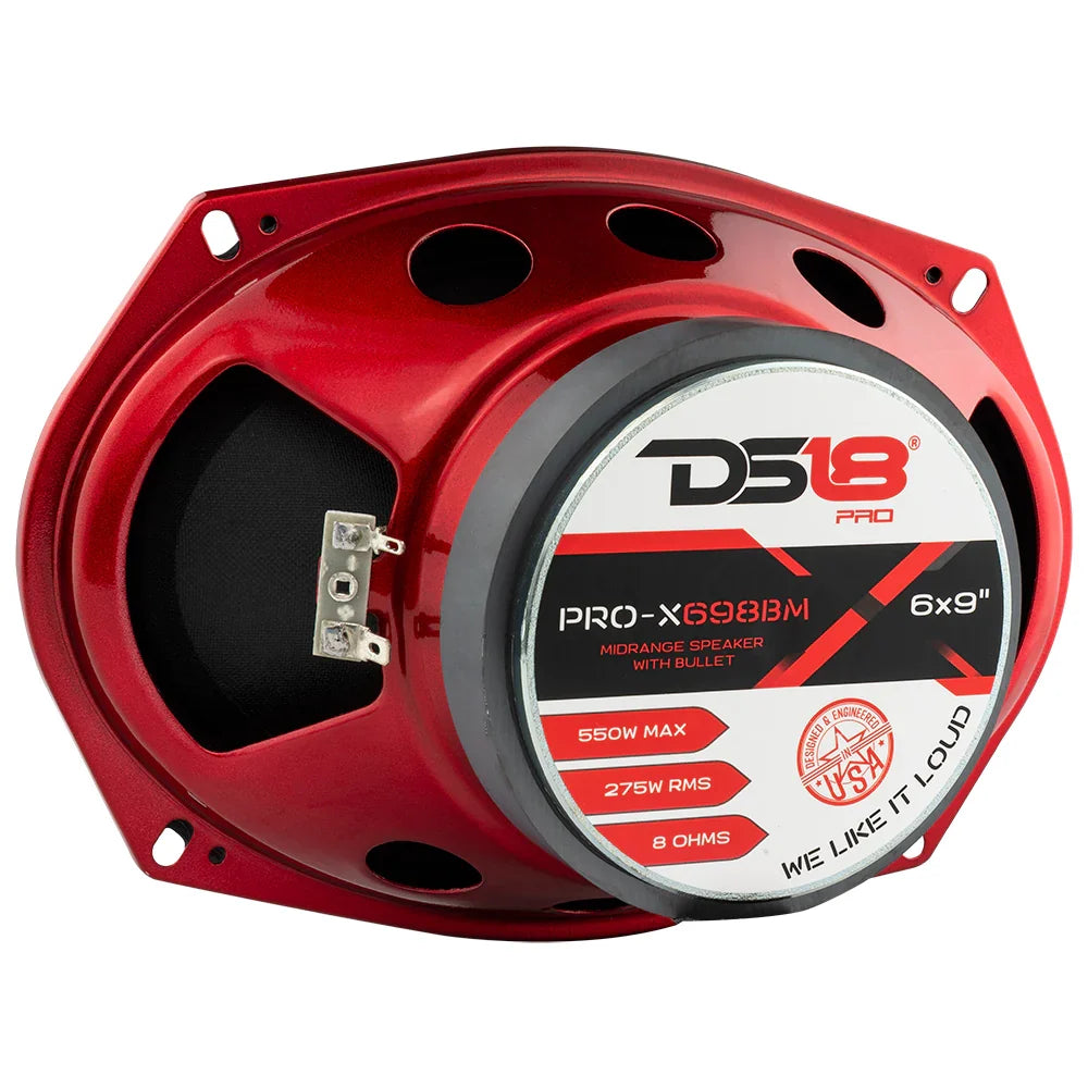 DS18 PRO-X698BM 6"x9" 200W RMS Midrange Speaker 8-Ohm (Single) DS18