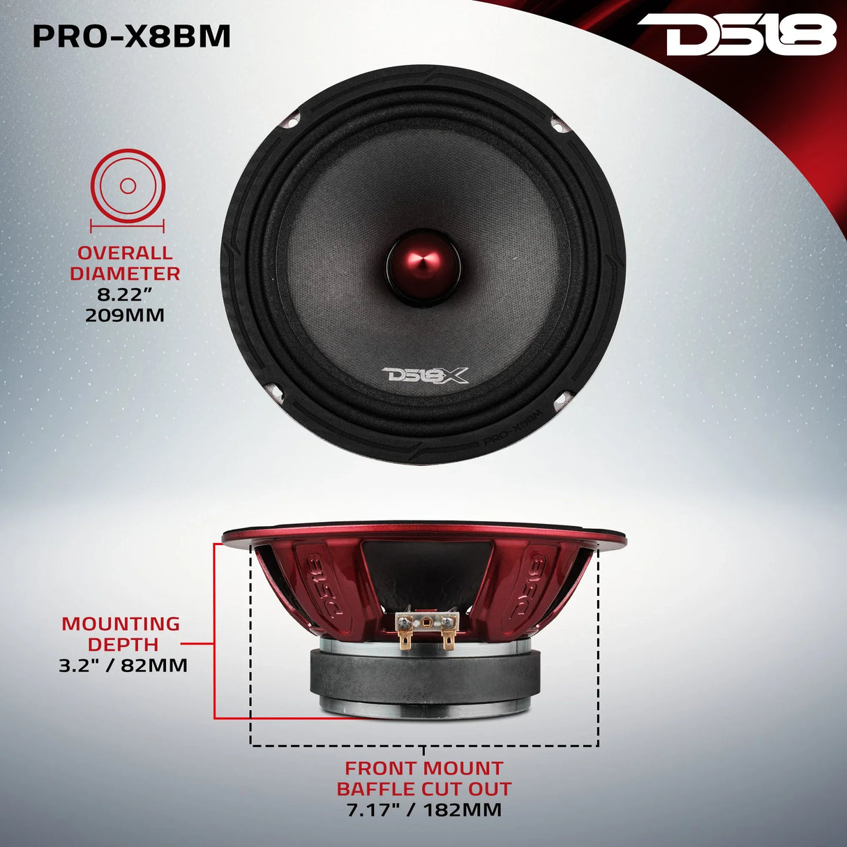 PRO-X Mid-Range Loudspeaker with Bullet