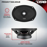 DS18 PROJECT 360 | 6"x9" 300W RMS Midrange Speaker w/ Bullet (Single) DS18