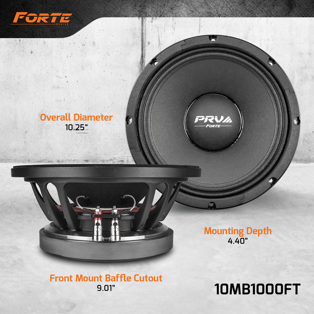 PRV 10MB1000FT | 10" MIDBASS LOUDSPEAKER PRV