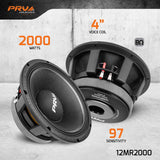 PRV - 12MR2000 | 12" MIDRANGE LOUDSPEAKER PRV