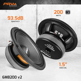 PRV AUDIO 6.5 Inch Midbass Speaker 6MB200 v2 8 Ohm PRV