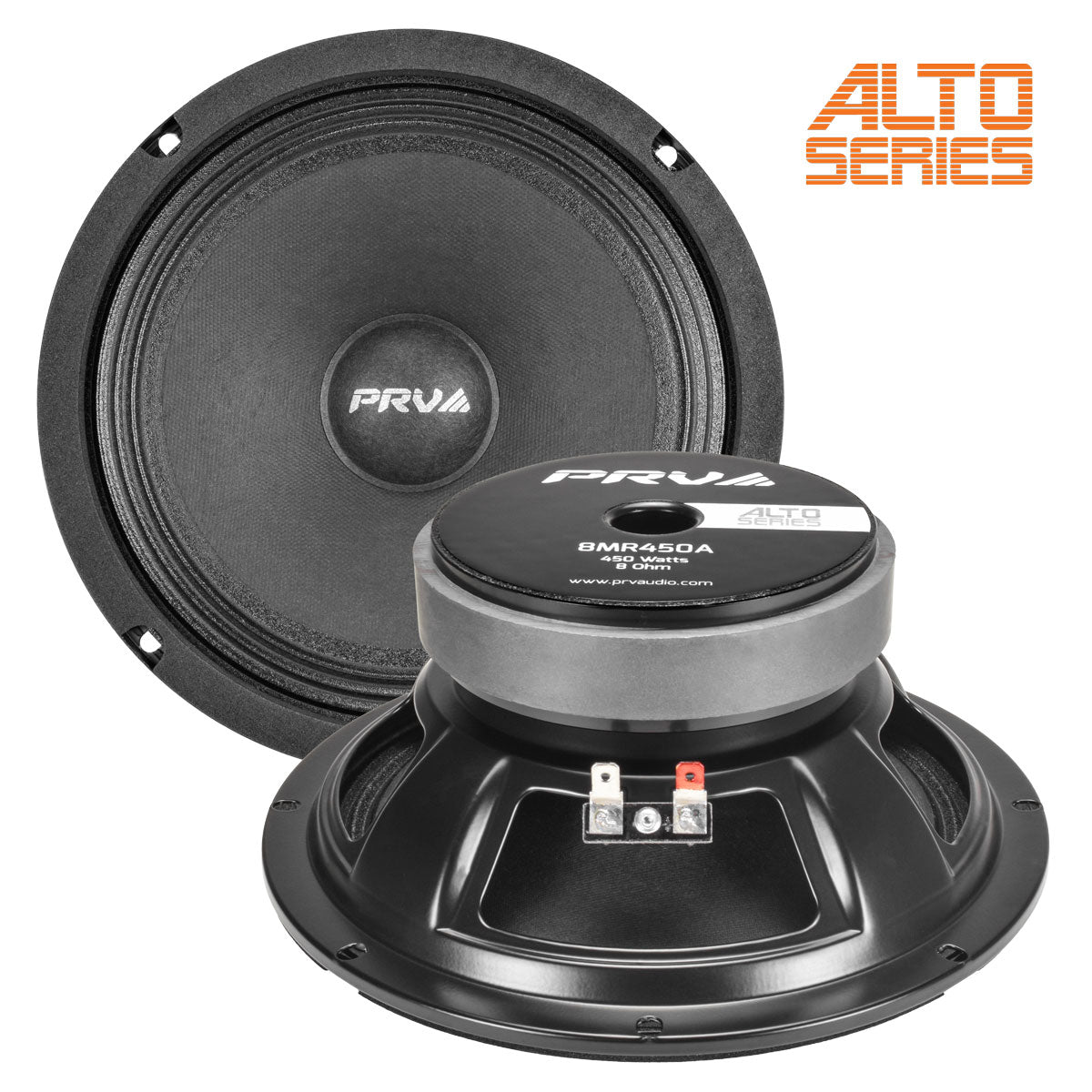 PRV AUDIO 8MR450A 8 Inch Midrange Speaker, 8 Ohms, 450 Watts PRV