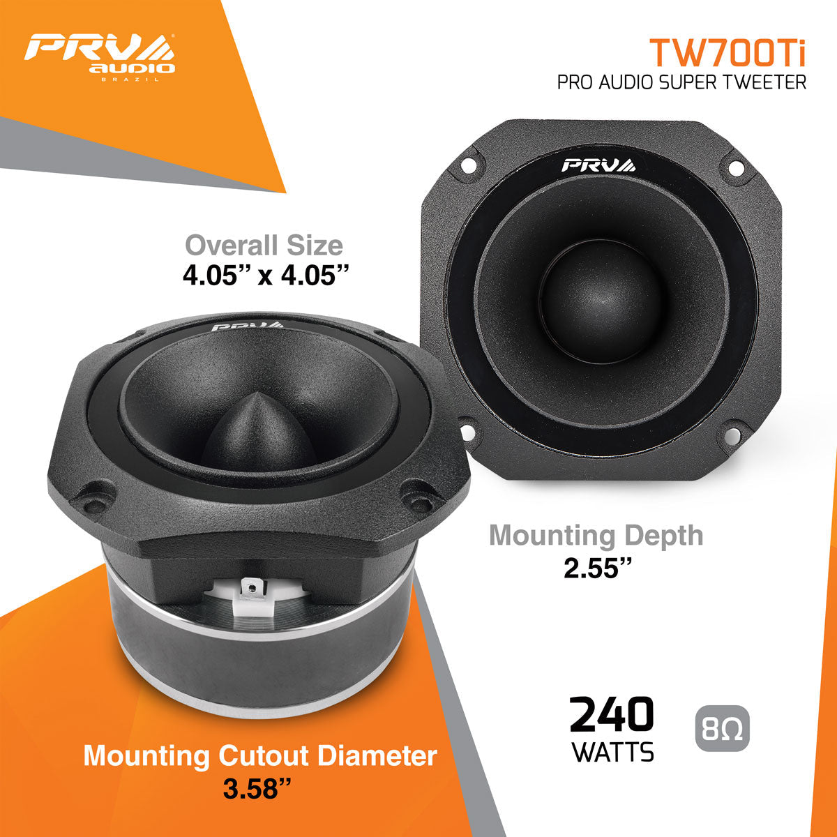 TW700Ti | PRO Audio Super Tweeter 240 Watts, 8 Ohm PRV