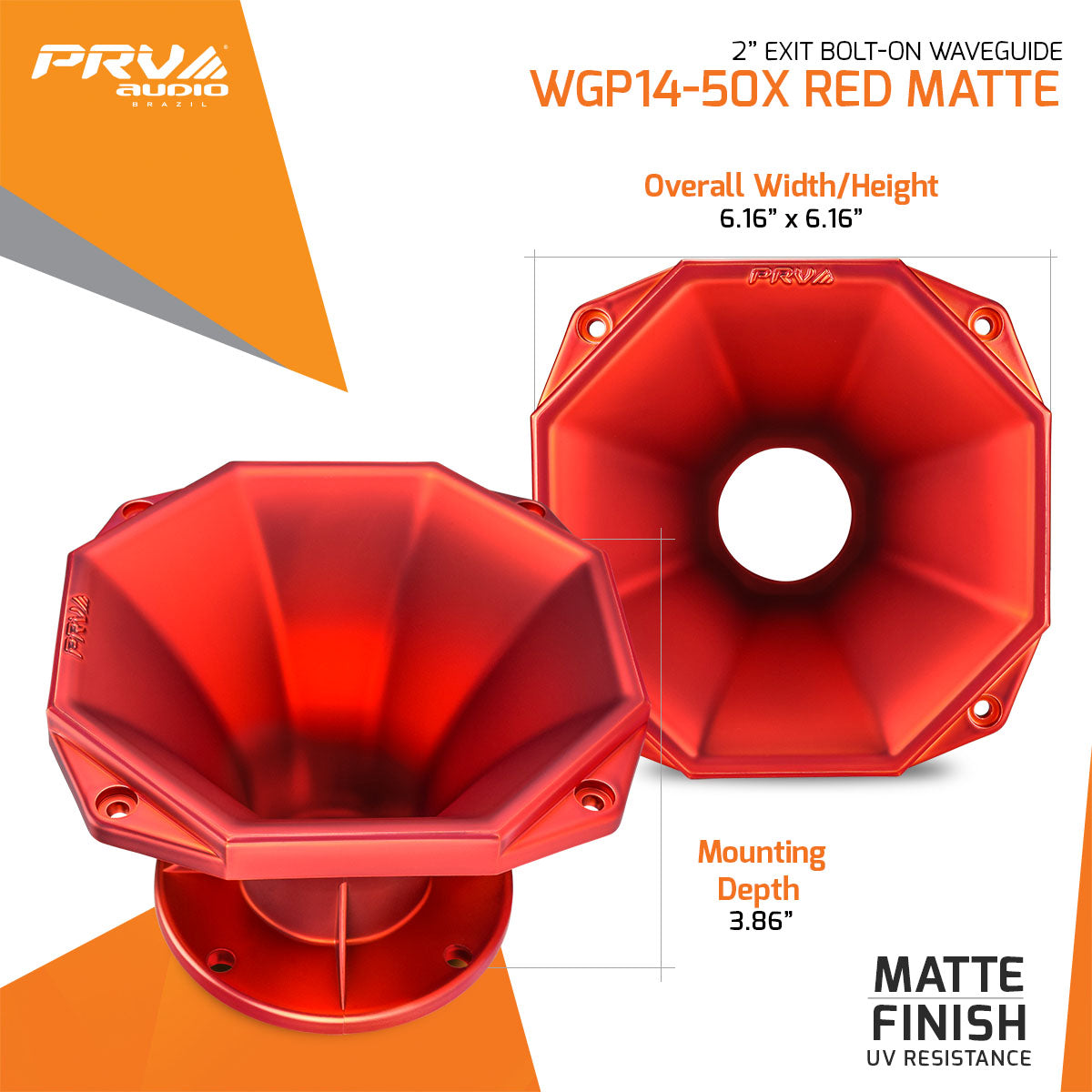 PRV WGP14-50X RED MATTE Waveguide PRV