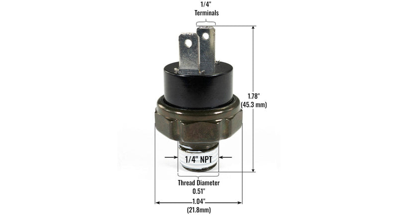 HornBlasters 1/4" NPT Bottle Cap Pressure Switch
