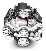 Chrysler Hemi Compatible 426 c.i. Pro Series Engine - 610 Horsepower - Deluxe Dressed - Polished Pulley Kit - Fuel Injected