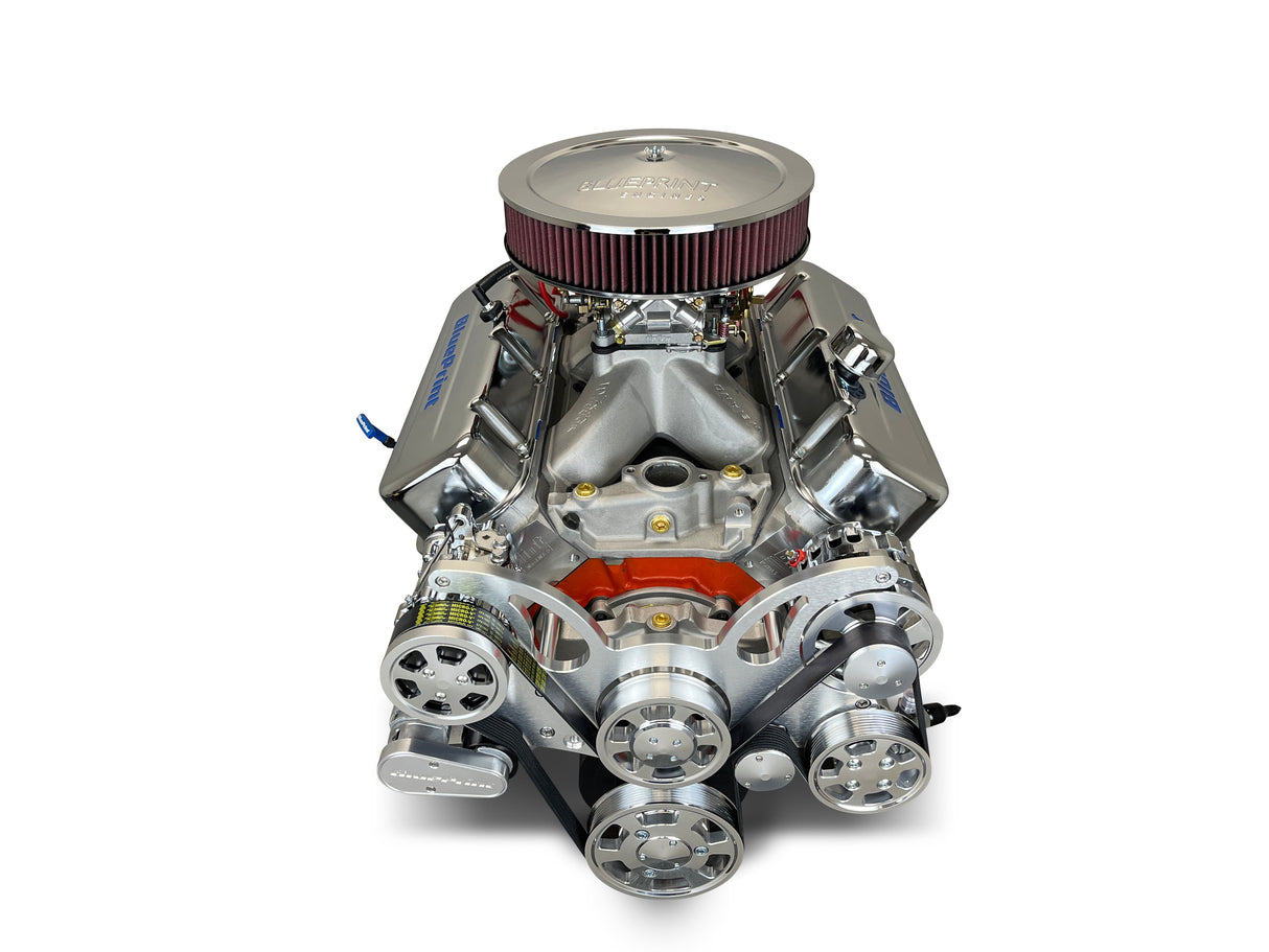 GM Big Block Compatible 540 c.i. Pro Series Engine - 670 Horsepower - Deluxe Dressed - Polished Pulleys - Carbureted