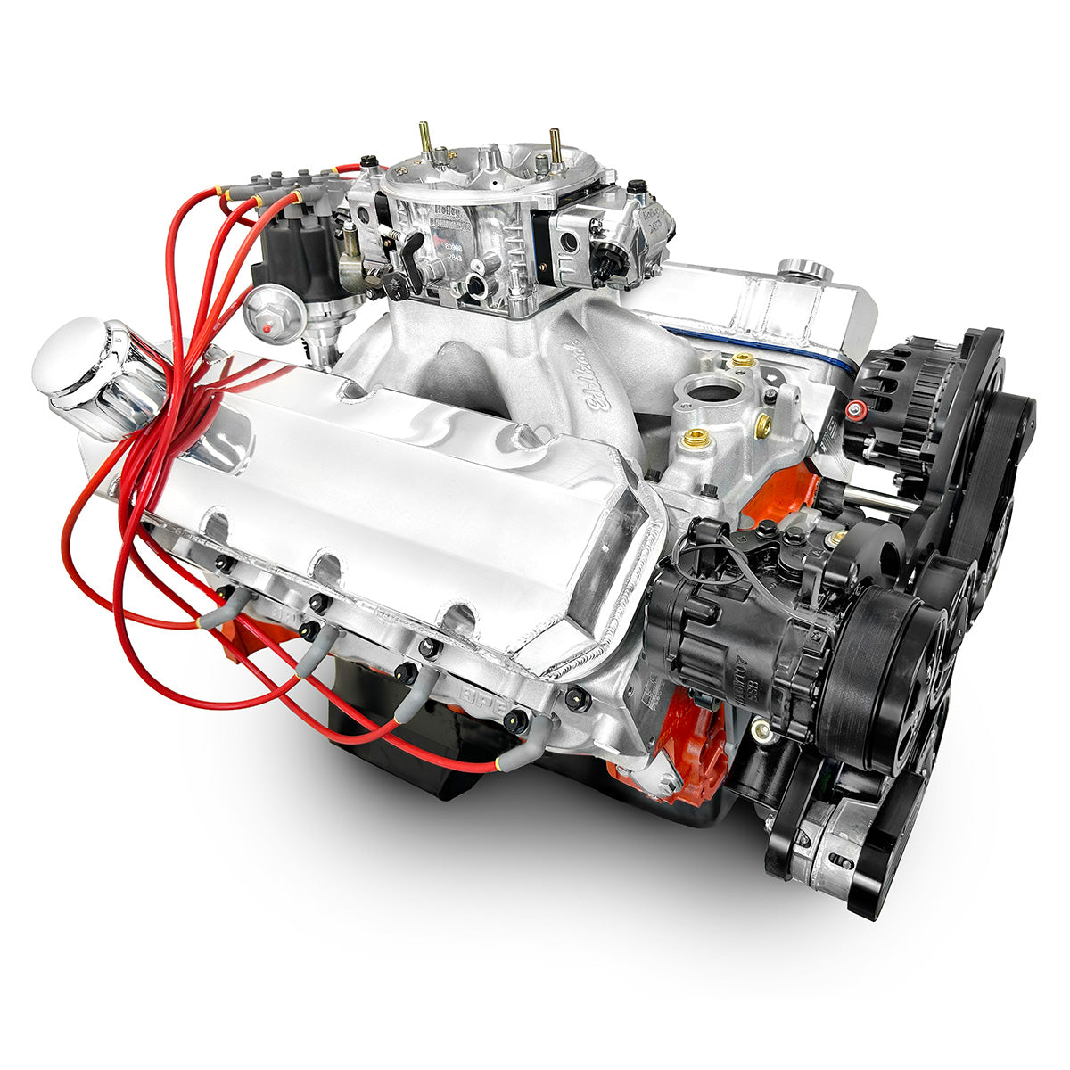 GM Big Block Compatible 572 c.i. Pro Series Engine - 750 Horsepower - Deluxe Dressed - Black Pulley Kit - Carbureted