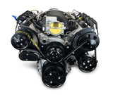 GM LS Compatible 376 c.i. Pro Series Engine - 530 Horsepower - Deluxe Dressed - Black Pulley Kit - Holley Terminator X EFI System
