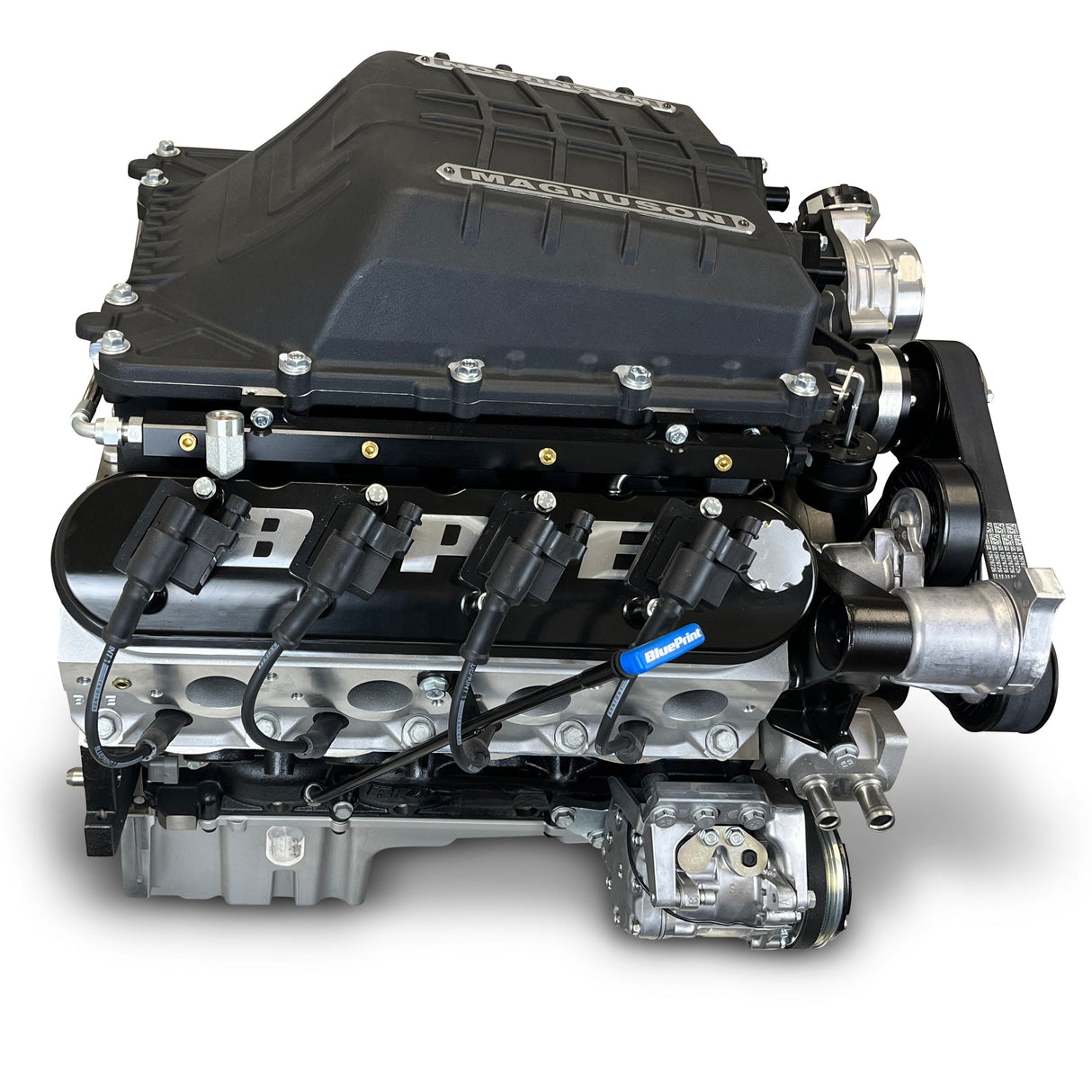 GM LS Compatible 376 c.i. Pro Series Engine - 700 Horsepower - Deluxe Dressed - Black Pulley Kit - Holley Terminator X EFI System