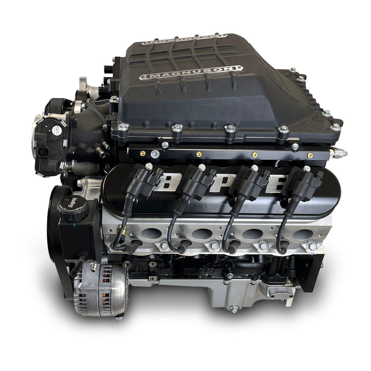 GM LS Compatible 376 c.i. Pro Series Engine - 700 Horsepower - Deluxe Dressed - Black Pulley Kit - Holley Terminator X EFI System