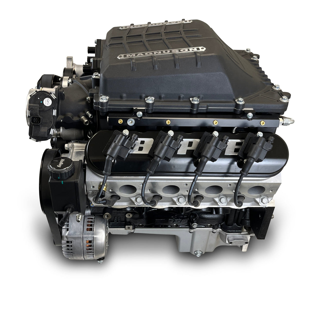 GM LS Compatible 427 c.i. Pro Series Engine - 830 Horsepower - Deluxe Dressed - Black Pulley Kit - Holley Terminator X EFI System