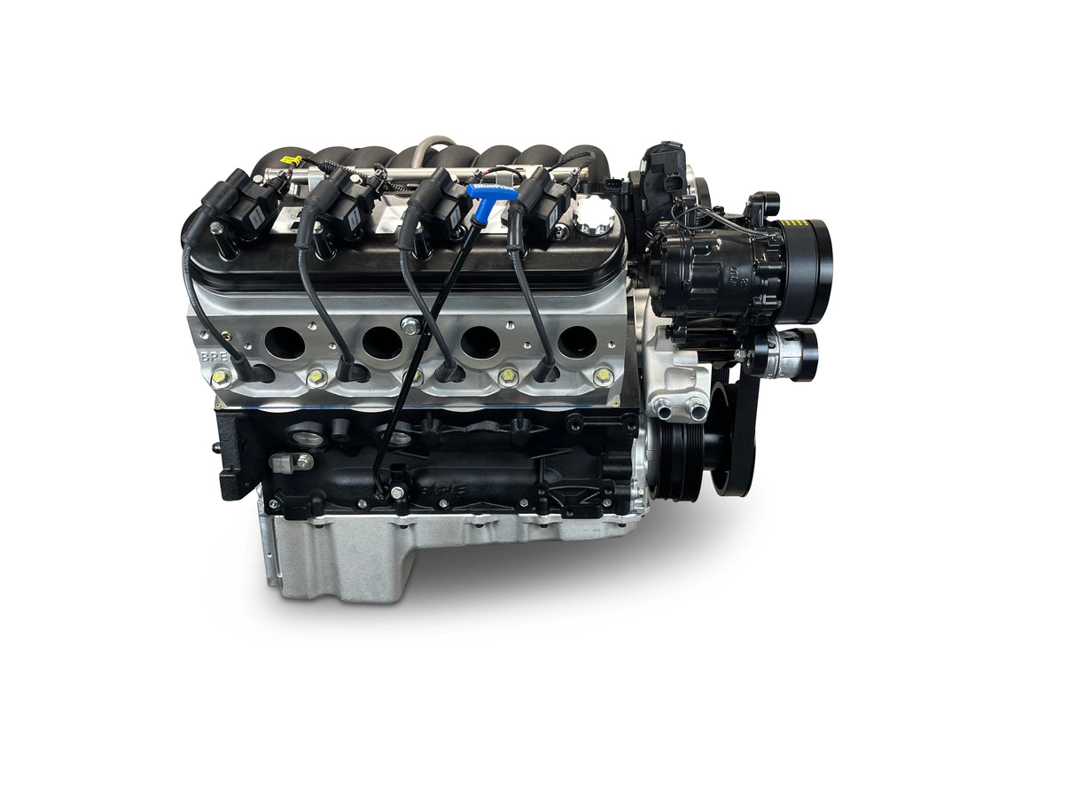 GM LS Compatible 427 c.i. Pro Series Engine - 605 Horsepower - Deluxe Dressed - Black Pulley Kit - Holley Terminator X EFI System